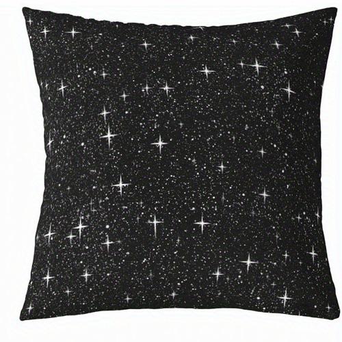 Home Decor Sparkling Starry Sky Pillow Covers Set Pattern Cushion Cover Suitable for Sofa Bedroom Car Pillow Cover