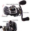 SOUGAYILANG Bait Casting Fishing Reel 12 BB 6.3:1 Gear Ratio Aluminium Spool Stainless Smooth Reel