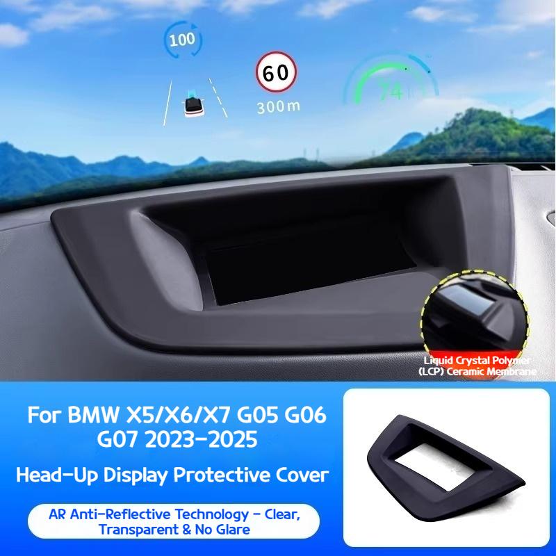 

For BMW X5 X6 X7 G05 G06 G07 2025-2025 Modified HUD head-up display soft silicone protective cover for interior decoration items чёрный