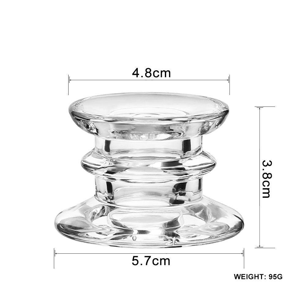 Castiçal de Vidro Transparente Canelado para Aromaterapia e Decoração de Fotografia