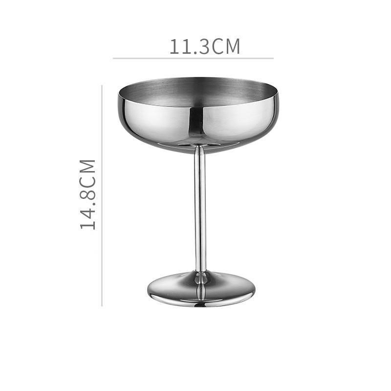 Cocktailglas i rostfritt stål Mattpolerad Vodkakopp Juice Sprit Champagnekalk Bägare Fest Margarita Dryckesartiklar Kopp
