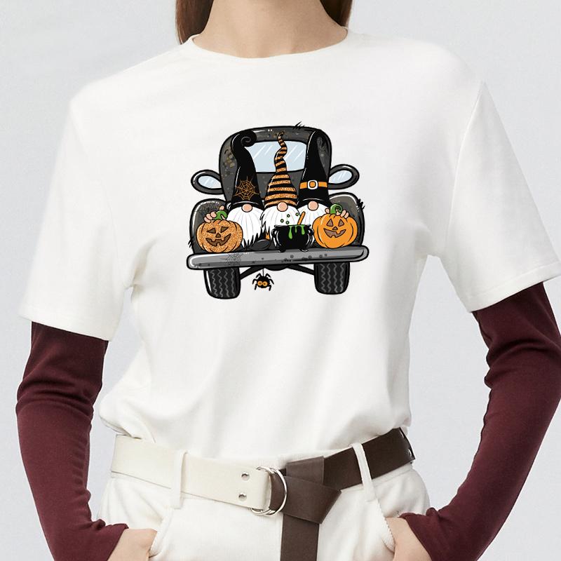 Halloween Patch 3 Gnomes Pumpkin Transfers Hoodies Parches Ropa Clothes Stickers Diy Heat Press Appliqued Patch On Clothes Arts