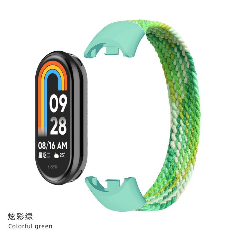Pletený řemínek pro Xiaomi Mi Band 9 8 Elastický nylonový náramek na hodinky Correa Náhradní poutko pro Xiomi Miband 9 8 Příslušenství