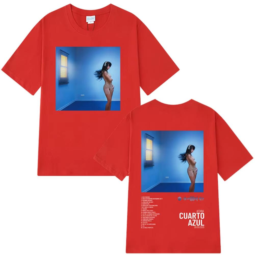 

Айтана Комната Синяя Альбом 2025 Графическая Футболка Мужская Женская Короткий Рукав Хлопок Модные Футболки Лето Харадзюку Повседневные Футболки 4XL