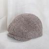 Autumn and winter parent-child children's beret adult color matching octagonal hat men's and women's thousand bird grid forward hat versatile