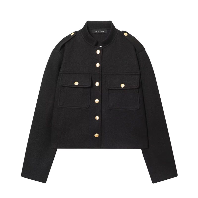 

Kaslead Новое поступление Женская одежда Модный стиль Модная мягкая короткая куртка 3046292 Black L