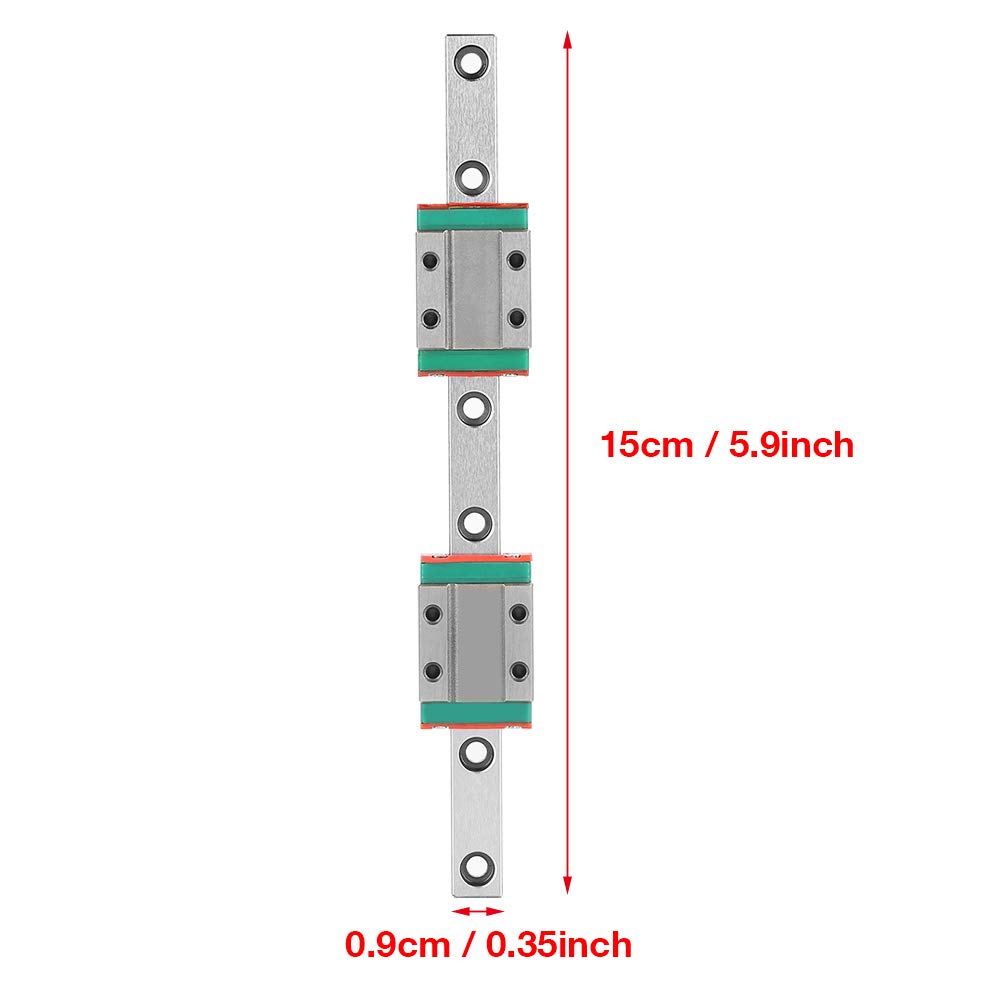 Linear Motion Rail, Bearing Steel 150mm Linear Slide Rail with 2pcs MGN9B Rail Block, MGN9B for Industry Automatic Equipment