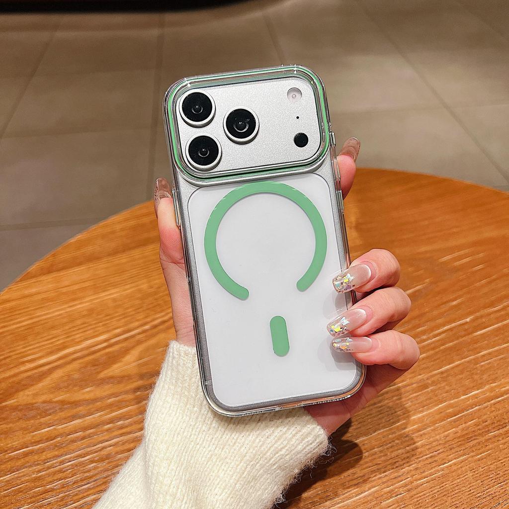 Compatible Apple 17Promax Magnetic Charging Case: High Transparency Drop Protection for iPhone 16