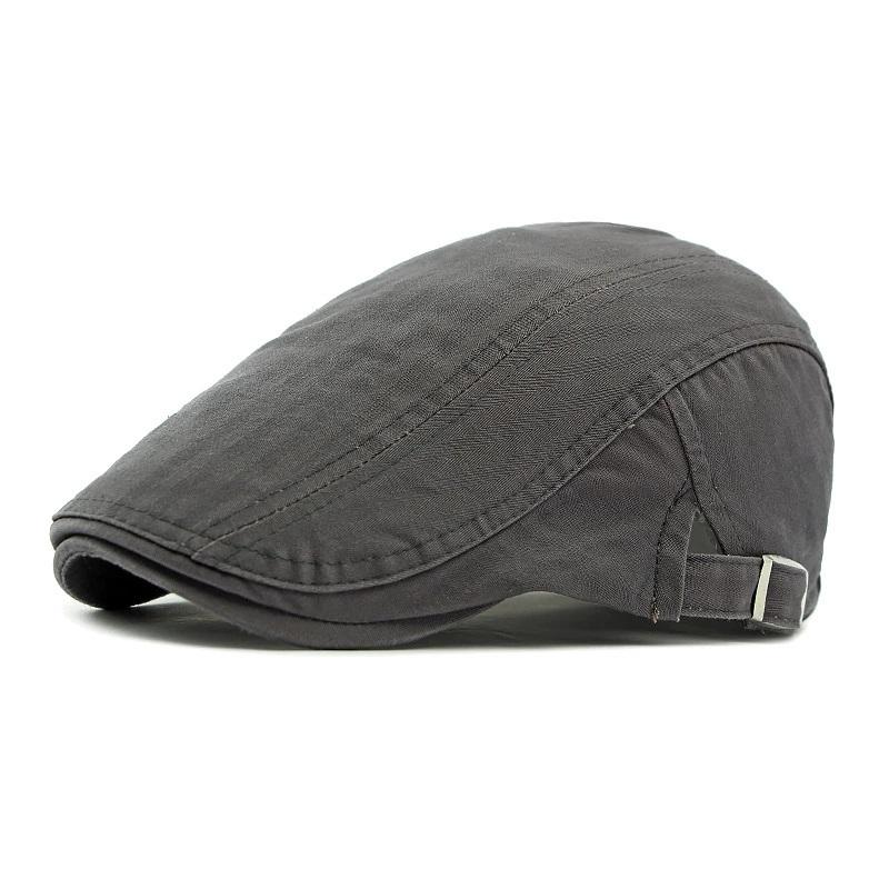 Korean Style Cotton Hats Wholesale British Style Men's Solid Color Peaked Cap Women's Painter Beret Spring and Summer Trendy