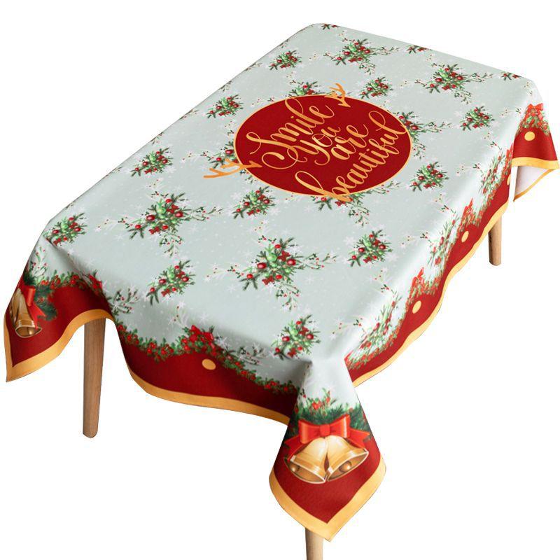 Nappe de Noël imperméable, anti-brûlure et anti-huile, nappe sans lavage, tapis de table, tapis de table basse, nappe