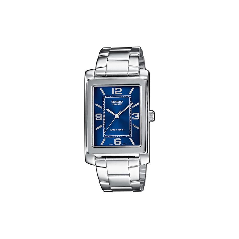 

Casio STANDARD series 30 meters waterproof and versatile quartz movement stainless steel strap Japanese and Korean watch men s watch MTP-1234D-2AEF синій