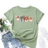Women's Lips Letter Printed Loose Round Neck Short Sleeved T-shirt for Women Shirt