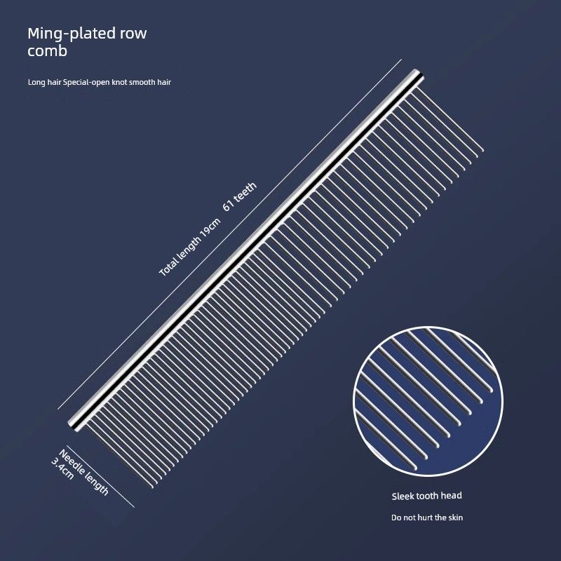 

Расческа для кошек Расческа для кошек Специальная расческа для вычесывания шерсти Щетка для волос Удобный гаджет Чистка Расческа для длинной шерсти Игольчатая расческа Товары для питомцев Chrome-plated row comb