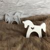 Sweet Mini Ponies Shape Silicone Mold Horse Hollowed Heart Figurine Mould For DIY Cement Statue And Resin Craft Projects