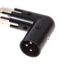 1Pc Audio Adapter Plug Adjustable Male To Female Right Angle Xlr Connector Metal Adapter 3Pin Black (Xlr 90 Degree Adapter)