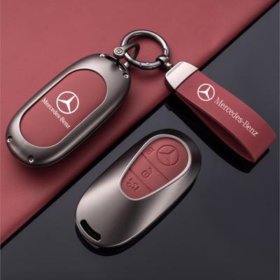 Leather Car Smart Key Cover Case Shell For Mercedes Benz C E S Class W223 W206 C260 C300 S400 S450 S500 Protector Accessories