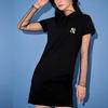 New MLB Short Sleeved Dresses Women's Black 31OP12131-50L