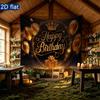 Party Backdrop Birthday Balloon Crown Photo Booth Background Front Door Decor