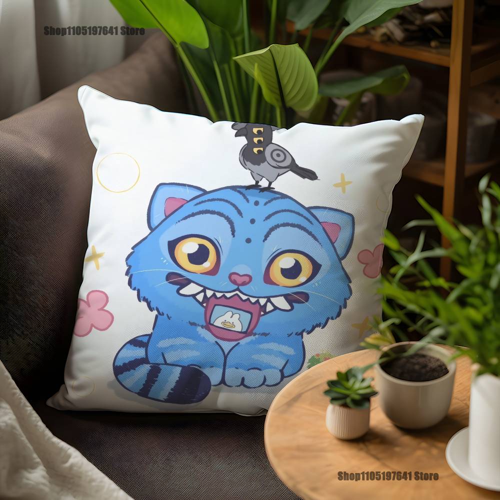 KPop Tiger Of D-Demon H-Hunters Pillow Case For Sofa Decor Car Office Room Printing Cushion Cover Decorations and Protector