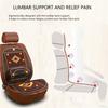 Wood Beaded Comfort Seat Cover with Cooling Ventilated Mesh Lumbar Back Brace Massage Support Cushion for Car Seat Chair
