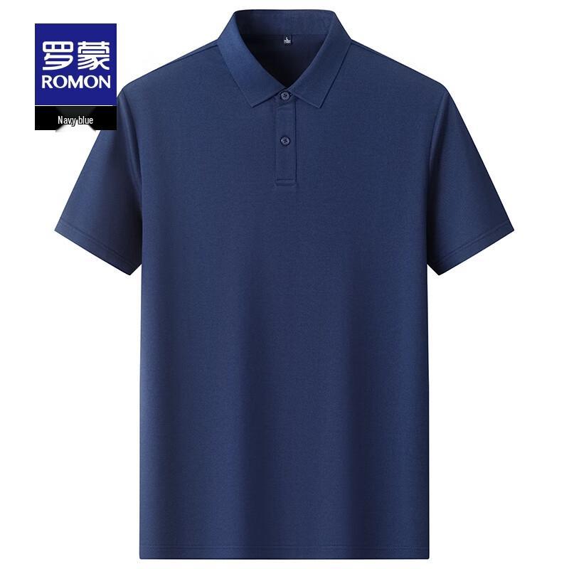 Romon Men s Short Sleeve Business Casual Polo Shirt L