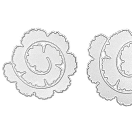 2ks/sada Forma na šablony Potřeby pro vlastní výrobu Scrabooking z uhlíkové oceli Spirálové dekorace Květina Kovová vyřezávací matrice pro domácnost