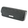 Indenya Glasses Case 4206-01-167 Deerskin Lacquer Ichimatsu Made Japan Black