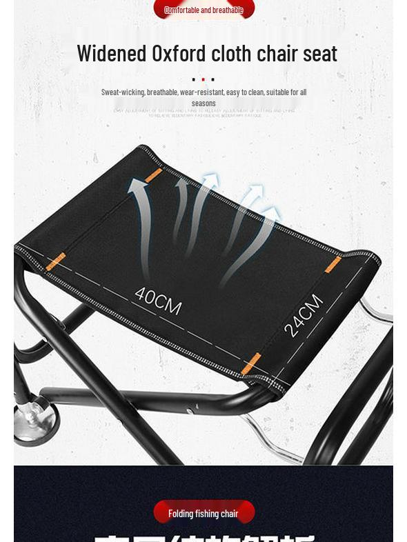 Jiangshan Multifunctional Folding Fishing Chair - Portable Reclining All-Terrain Stool