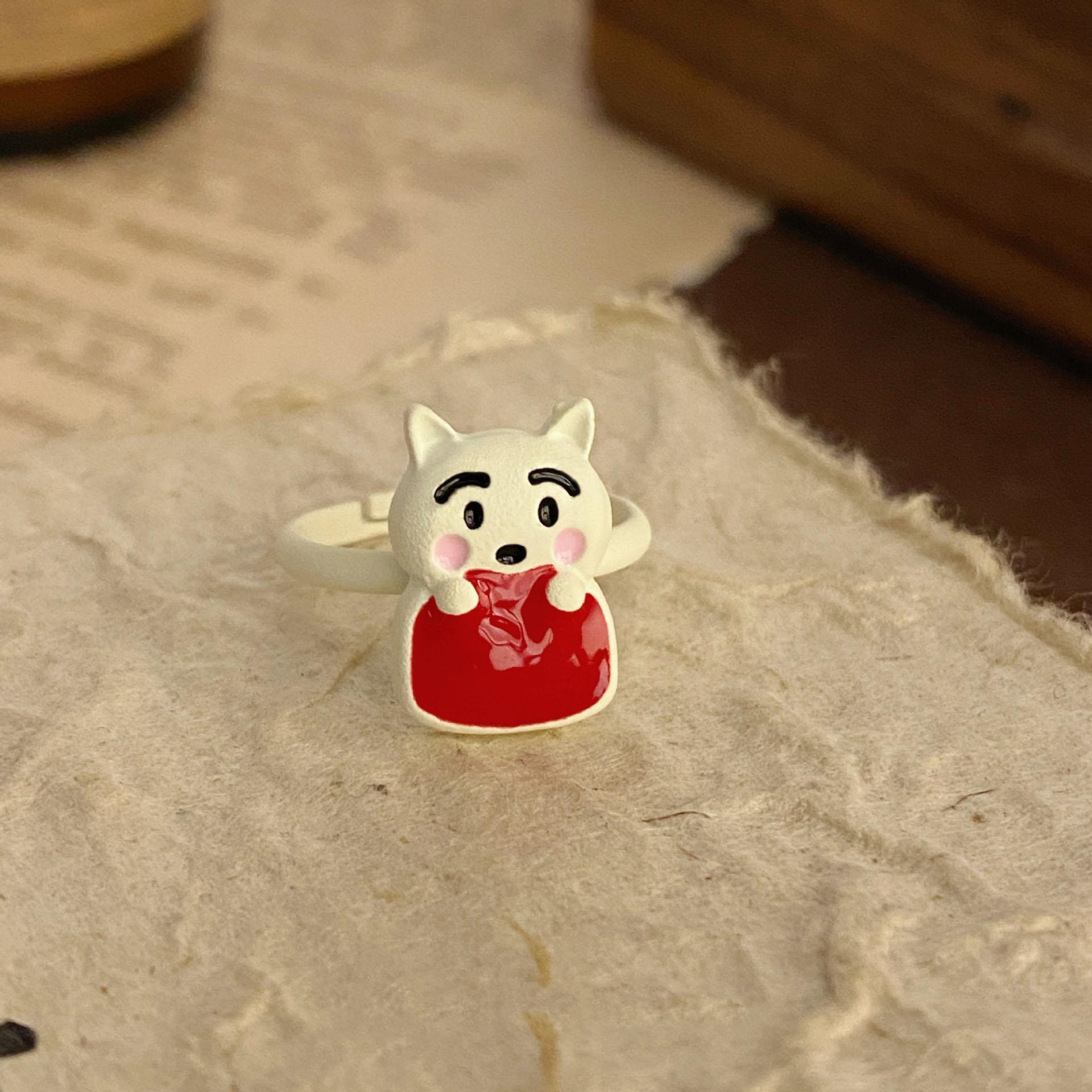 

Новое милое кольцо-открытие в виде щенка в стиле меньшинства, кольцо на указательный палец с картофелем фри, кольцо для подруг Джокер