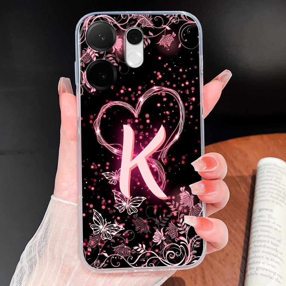 For Vivo V60 Lite Case Stylish Letters Clear Untra Thin Phone Covers For Vivo V 60 Soft TPU Silicone Anti Drop Couple Back Cover