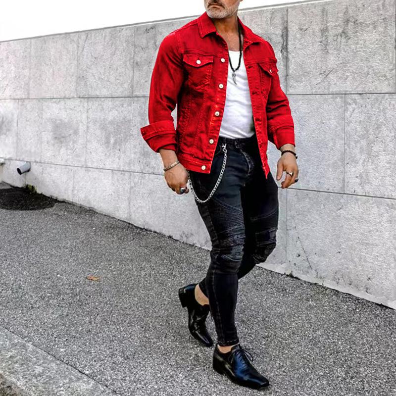 Men's 2023 Autumn/Winter Slim Fit Multi-Pocket Workwear Jacket