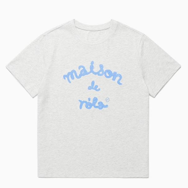 Auf Lager! ROLAROLA Koreanisches Designer Niedliches T-Shirt mit Buchstabenaufdruck Kurze Ärmel Inspiriert vom Stil von Jang Wonyoung