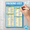 Eaasty 2 Pcs 120 Sheets Summer End of Year Travel Packing List 6 x 9 Packing List Checklist Notepad Cruise Checklist Essentials Note Pad for Hiking