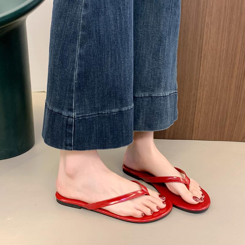 Fashion Women Flip Flops Wedges Heel Slippers Casual Outdoor Slippers High Heels Shoes Women Big Size Party Evening Sandals Slides Women