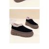 Women's Suede Winter Snow Boots Slip-On, Faux Fur Lined Warm Ankle Booties, Water-Resistant Casual Comfort Shoes Non-Slip Sole