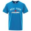 New York Brooklyn City Vibes Letter Clothes Men Creativity Cotton T-Shirt Fashion O-Neck T-Shirt Breathable Oversize Tops Summer