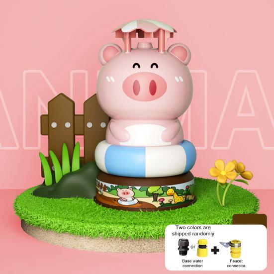 Kids Animal Rocket Sprinkler Toy 360 Degrees Rotation Summer Rocket Launcher Outdoor Garden Backyard Lawn Pool Water Splash Rocket Boys Girls Gift