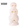Decorative Figurine with LED Halloween Skull Night Light, Resin Candle Lamp Spooky Table Decor for Room, Haunted House, Unique Tabletop Decoration