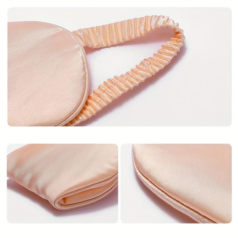 1pc FUBEICHLY Luxurious Imitation Silk Sleep Eye Mask-Ultra-Soft Eye Mask, Stylish Cloth Bag & Scrunchies for Travel or Home