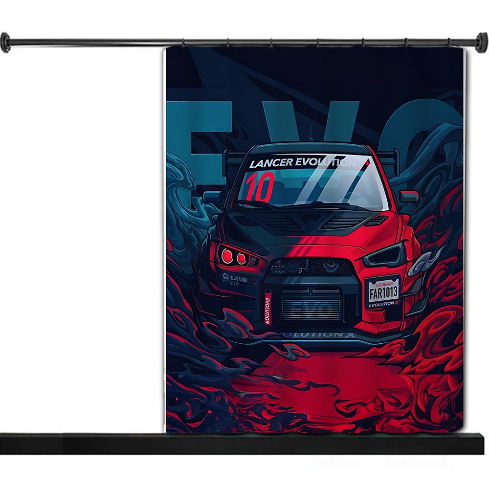 Shower Luxury Sports Car Logo Curtain Waterproof Polyester Fabric Paint Colorful Bath Curtains Home Bathroom Decor With Hook