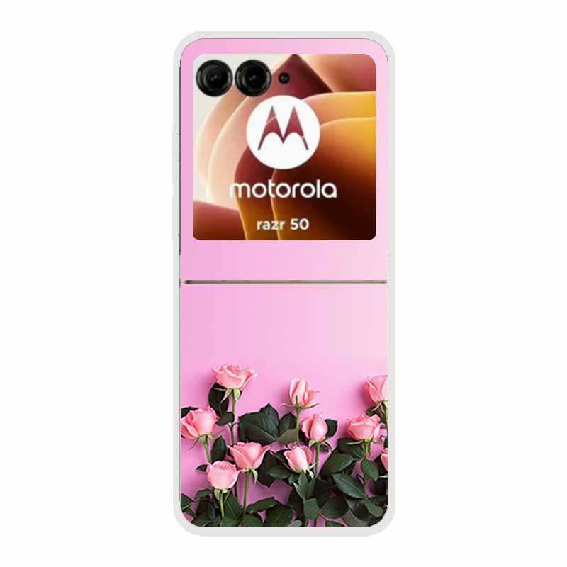 For Motorola Razr 50 Ultra Case Plastic Hard Painted Cartoon Transparent Back Cover Case for Motorola Razr 50 5G Hard PC Case 50