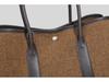 2025 Autumn/Winter Contrast Color Leather Handbag - Large Capacity Wool & Microfiber Shoulder/Crossbody Tote for Women