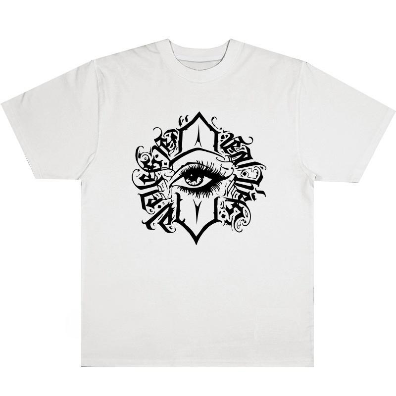 New Ins Fashion Brand Dark and Gloomythemed Printed Shortsleeved Tshirt for Both Men and Women Hiphop Style
