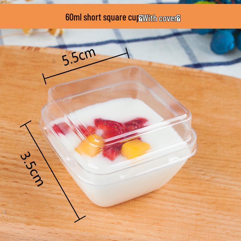 High-Stemmed Disposable Transparent Cup for Desserts, Pudding, Milkshakes, Mousse, Ice Cream, Red Wine, or Champagne.