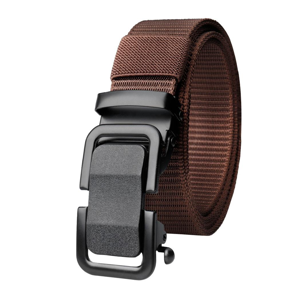 Glatte Eisenschnalle Gürtel Herren Outdoor Trainingsgürtel Lässiger Business Gürtel Nylon Taktischer Gürtel