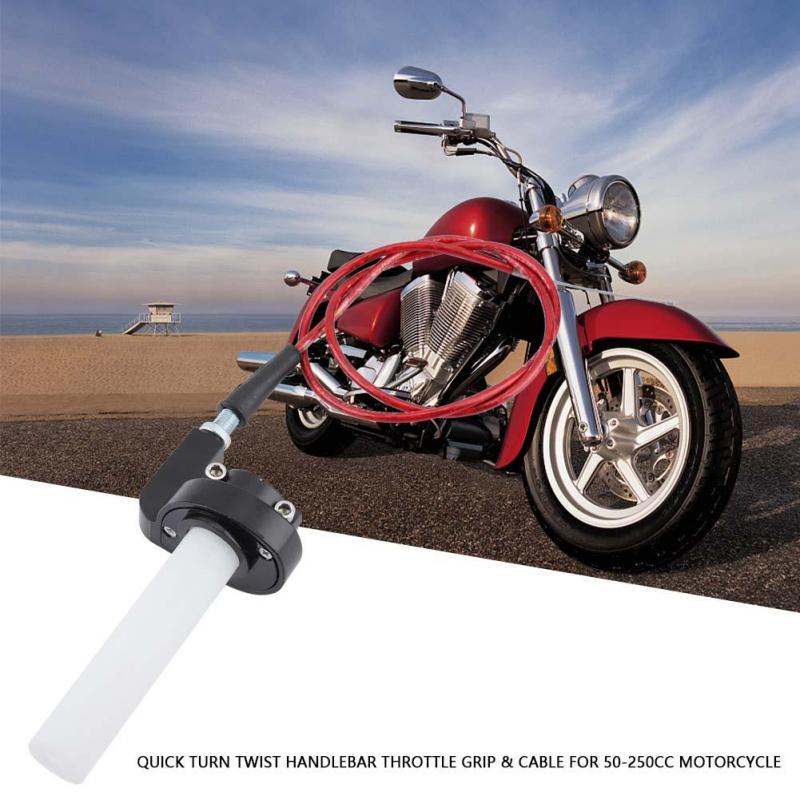 Quick Turn Handlebar Throttle Grip & Cable for 50-250cc Motorcycle DI Quick Turn Handlebar Throttle Grip & Cable for 50-250cc Motorcycle DI
