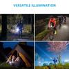Portable Mini LED Flashlight 3 Modes USB Rechargeable Zoom Torch Strong Light Outdoor Camping COB Lamp Waterproof Flashlights