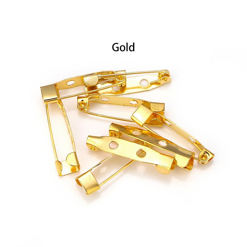 Louleur 50pcs Metal Brooch Pins Clip Base Pins Safety Pins Brooch Settings Blank Base For DIY Jewelry Making Supplies Wholesale