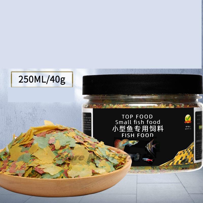 40 г/100 г Хлопья Корма для Аквариумных Рыбок Тропических Золотых Рыбок Декоративных Маленьких Кои Морских Рыбок Товары для Кормления Рыбок