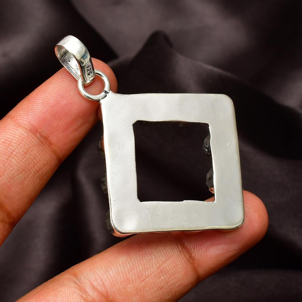 Green Amethyst Gemstone Pendant : 925 Sterling Silver Handmade Jewelry Pendant